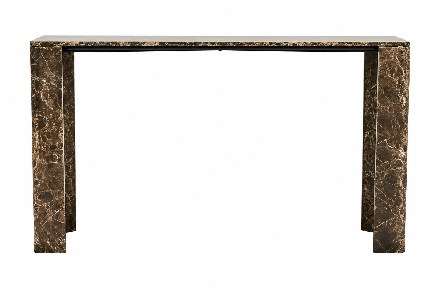 Atlas Slab Console Table - Emperador Marble